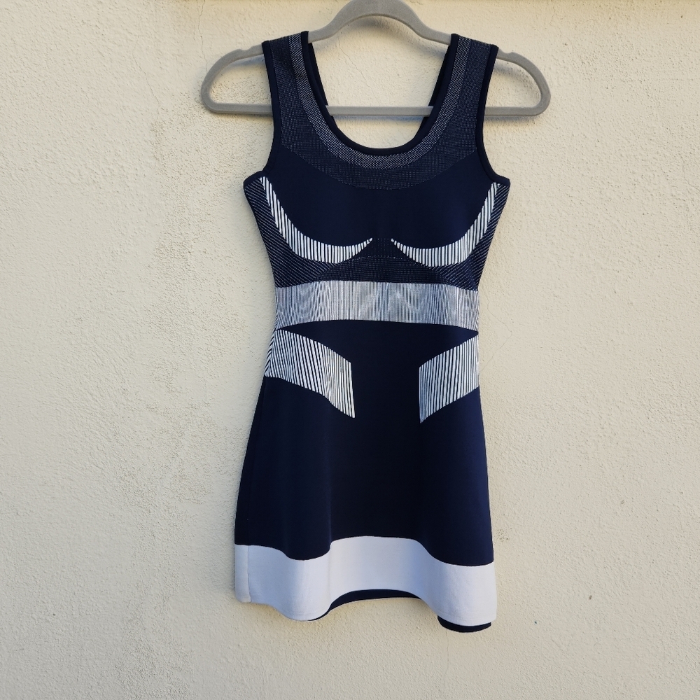 Adidas x Stella McCartney Court Clubhouse Prime Knit Tennis Dress Night Indigo - Picture 3 of 13